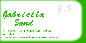 gabriella sand business card